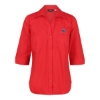 Picture of Ladies Red 3/4 Button Up Shirt